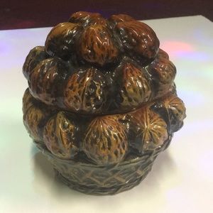 Antique ceramic decorative container